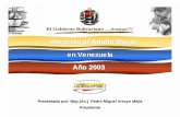 Atención al Adulto Mayor en Venezuela Año 2003 - … · son para atención directa al Adulto Mayor y 300 de actividad ... mental y espiritual de los participantes. Promoción y
