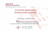 Guía Docente Contratación internacional - Universidad … · 2018-03-07 · Carlos Arroyo Abad / Ana Salinas López Departamento (Área Departamental):. ... Conocer la operativa