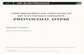 COMUNICACIÓN CON PANTALLAS DE MP …mpelectronics.es/archivos/ProtocoloDTPM1.4.pdf · El campo DATOS debe colocarse solo en ... Al final del paquete, se tiene que enviar el Checksum