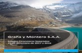 Graña y Montero S.A.A. · consideración el control interno relevante de la Compañía en la preparación y presentación ... inversiones en sus subsidiarias medidas por el método