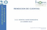 RENDICION DE CUENTAS - hospitalsantamargarita.gov.cohospitalsantamargarita.gov.co/uploads/RENDICION DE CUENTAS VIGENCIA... · Diseñar e implementar proyecto de dotacion de bienes
