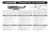 8 HAWKER MK 1B TYPHOON - manuals.hobbico.commanuals.hobbico.com/rmx/85-5258.pdf · de 20 mm en las alas y ocho cohetes de 3 pulgadas, tren de aterrizaje opcional abierto ... equipo