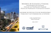 Ministerio de Economía y Finanzas Y PANAMA OESTE... · ... se formuló una Guía Metodológica para la elaboración de ... Construcción de diez (10) canchas de futbol ... Construcción