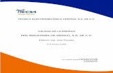 TECNICA ELÉCTROMECANICA CENTRAL S.A. DE C.V. CALIDAD DE … · de banco automático de capacitores para una compensación general para dar solución al problema de bajo factor de