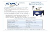 El iCON Original - iconcentrator.com · centrífugo por la acción centrifuga del tazón giratorio. El proceso solo usa agua y un motor eléctrico para con- centrar los minerales