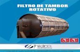 FILTRO DE TAMBOR ROTATIVO - hidrometalica.comhidrometalica.com/wp-content/uploads/2017/02/Catálogo-Filtro-de... · a la presión necesaria para despegar la materia adherida, caen