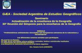 GÆA - Sociedad Argentina de Estudios Geográficos · ANTECEDENTES •Investigadora Principal del CONICET.Instituto de Investigaciones Epidemiológicas, Academia Nacional de Medicina