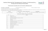 Instituto Nacional de Transparencia, Acceso a la ... · Instituto Nacional de Transparencia, Acceso a la Información y Protección de Datos Personales Diccionario de datos de los