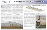 Semanario informativo del RECTORADO. N 18 … · invernaderos de ventana cenital fija en el país. “En Venezuela sólo ... Monagas señaló que “este proyecto ... extracción