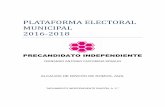 Plataforma Electoral Municipal 2016-2018plataformas1516.ieeags.org.mx/plataformas/CI-P-4.pdf · Mensaje del Presidente del Movimiento Independiente Rincón, ... Ahorro en energía