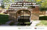 Calidad del Agua de las Fuentes Naturales de … · calidad del agua de las fuentes (también denominadas pilones o manantiales) de los municipios pertenecientes a Segovia Sur. Este