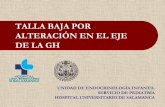 TALLA BAJA POR ALTERACIÓN EN EL EJE DE LA …campus.usal.es/~ogyp/Clases teoricas 2012 2013/Prof. Prieto... · • Talla baja familiar • Retraso constitucional del crecimiento