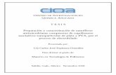 Presentacion de tesis - ciqa.repositorioinstitucional.mx · 4.3 preparaciÓn de nanofibras por el proceso de electrohilado coaxial utilizando el nanocompuesto cpa2-f/ag® y pva. 81