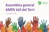 Assemblea general AMPA Vall del Terridocs.gestionaweb.cat/1098/assemblea-ampa-2017.pdf · Votaions per formar part de la junta de l’AMPA 2. ... •Proposen la seva candidatura: