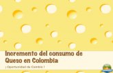 Incremento del consumo de Queso en Colombia · • Depende de el volumen de leche y las líneas a producir . ... BPM y HACCP o APPCC • Calidad de la leche: ... • Garantizar la