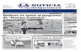QUILMES OESTE Quilmes se sumó al programa de “Precios ... noticia 132.pdf · Anuncian la entrega de lentes a vecinos del distrito OBRAS Pavimentan ... vaivén con sus respectivas