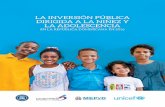 LA INVERSIÓN PÚBLICA - unicef.org · 54 Levantamiento y validación de la información con las instituciones ... 60 Resultados del análisis de la inversión pública en niñez