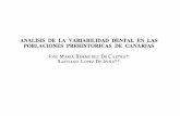 Análisis de la variabilidad dental en las poblaciones ...hedatuz.euskomedia.org/1563/1/04133168.pdf · VARIABILIDAD DENTAL EN LAS POBLACIONES PREHISTORICAS DE CANARIAS dio de aspectos