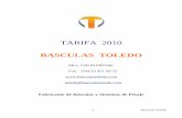 Toledo Tarifa Internet 1 - basculastoledo.com VIC General.pdf · ALFANUMERICO 390 € Características Generales -Visor ... -Programas de: Pesa-Ejes, Pesa Camiones, Cuenta Piezas.