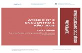 ATENEO n° 2 ENCUENTRO 1 Año 2018nuestraescuela.educacion.gov.ar/wp-content/uploads/2018/05/Nivel... · Representación gráfica de la información: línea de tiempo, mapa conceptual,