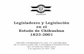 Legisladores y Legislación en el - congresochihuahua2.gob.mx · "Directorio" de Don Francisco R. Almada publicado en 1968 hace una introducción histórica y consigna los ... obligada