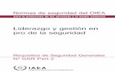 Liderazgo y gestión en pro de la seguridad -  · evaluación radiológica, los informes del INSAG (Grupo Internacional Asesor en Seguridad Nuclear), ... LIDERAZGO Y GESTIÓN . EN