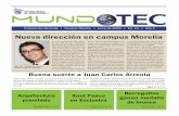Nueva dirección en campus Morelia - Tecnológico de Monterrey · y Productividad por parte de la ... Norte de Universidad TecMilenio. Fue Director General del Campus ... tarea enorme