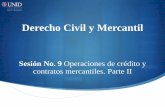 Derecho Civil y Mercantil - moodle2.unid.edu.mxmoodle2.unid.edu.mx/dts_cursos_mdl/ejec/AE/CM/S09/CM09_Visual.pdf · ... el préstamo, el contrato de ... Y el contrato de apertura