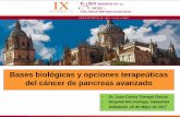 Bases biológicas y opciones terapeúticas del cáncer de ... · del cáncer de pancreas avanzado ... CONTROL BRAZO ESTUDIO BClínico (%) Mediana SG (meses) Burris (1997) 126 5FU
