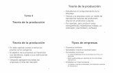 Teoría de la producción - RUA: Principalrua.ua.es/dspace/bitstream/10045/18506/13/TE_Tema4_Produccion_11.pdf · precios como exógenos • El objetivo de la empresa es maximizar