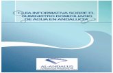 de agua, el sistema tarifario, la facturación, los ... · El suministro domiciliario de agua se regula en Andalucía por el Decreto 120/ 1991, de 11 de junio; reglamento que alcanzó