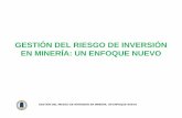 GESTIÓN DEL RIESGO DE INVERSIÓN EN MINERÍA: UN … · gestion del riesgo de inversion en mineria: un enfoque nuevo gestiÓn del riesgo de inversiÓn ... mineralurgia, ... experticia