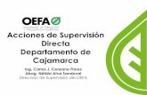 Acciones de Supervisión Directa Departamento de Cajamarca³n... · las OAF. • Minería • Hidrocarburos • Electricidad • Pesquería • Industria Una obligación básica es