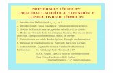 PROPIEDADES TÉRMICAS: CA AC A CA O Í CA A S …fmc0.unizar.es/people/elias/Prop_Mec/Ptermicas.pdf · Definición de las pppropiedades térmicas de sólidos Capacidad calorífica