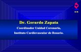 Dr. Gerardo Zapata - fac.org.ar · ICR SCA sin elevación de ST Electrocardiograma : estratificación del riesgo * Alteraciones en segmento ST (supra o infradesnivel) aumenta el riesgo