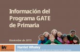 Informacion del Programa GATE de Primaria · Percentil de Resultados en las Pruebas de Habilidades Intelectuales Respuestas en una Curva de Campana “Superdotado” = 95 ... 3 de