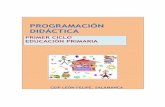 PROGRAMACIÓN DEL PRIMER CICLO DE PRIMARIAceipleonfelipe.centros.educa.jcyl.es/...PRIMER_CICLO...DEFINITIVA.pdf · ÁREAS CURRICULARES EN LA ETAPA DE EDUCACIÓN PRIMARIA pag 10 2.3.1.