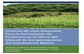 Criterios de Usos Sostenible Para la Formulación de ... · Dirección de Bosques, Biodiversidad y Servicios Ecosistémicos – Autoridad Nacional de Licencias Ambientales. Criterios