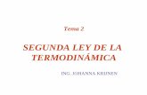 SEGUNDA LEY DE LA TERMODINÁMICA · Introducción a la segunda ley de la termodinámica. 2. Máquinas térmicas (MT) • Concepto ... LA SEGUNDA LEY 1) Proporciona los medios para