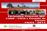 Actividades escuela de Verano FACEA 2014 - emprendizajeuach.cl · Actividad 1 7 de enero del 2014 ... construcción de redes y el trabajo colaborativo. Actividad IX ... División