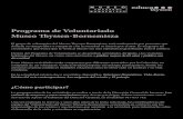 Programa de Voluntariado Museo Thyssen-Bornemisza · Óleo sobre lienzo. 52,5 x 66,5 cm Museo Thyssen-Bornemisza, Madrid Recorrido 2 ... carnos al momento en el que se rompen las