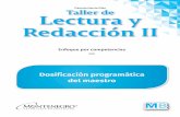 Daniela García Díaz Taller de Lectura y Redacción IImontenegroeditores.com.mx/.../3/TLR_dosificacion.pdf · 2018-01-11 · disciplinares se agrupan en cinco campos:1 matemáticas,