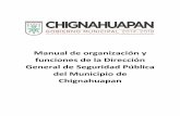 Manual de organización y funciones de la Dirección General ...chignahuapan.gob.mx/wp-content/uploads/2016/02/6.-Manual-de-Organi... · Ley de Egresos del Estado de Puebla, Para