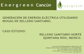 GENERACIÓN DE ENERGÍA ELÉCTRICA UTILIZANDO BIOGÁS DE ... · Generación de Energía Eléctrica a partir de la utilización y combustión del Biogás. Energreen Cancún generará