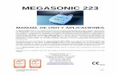 Megasonic 223 - servidor.cmcsl.orgservidor.cmcsl.org/archivos/802-Megasonic 223.pdf · de ultrasonidos con un cabezal vibratorio, ( único y patentado por Electromedicarin ), estimulación