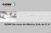 Presentación de servicios - gowservices.comgowservices.com/images/pdf/CV_GOWSM_Feb2018.pdf · Nuestra Historia 3 GOW SERVICES DE MÉXICO, S.A. DE C.V. se funda legalmente a finales