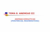 TEMA 8. ANEMIAS IIIs9af57bebc8a7f7c8.jimcontent.com/download/version/1294682394/module... · Cuando la hemólisis es intravascular, ... variable. con anemia, ictericia y esplenomegalia