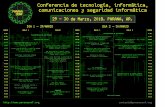 Conferencia de tecnología, informática, comunicaciones y ... · comunicaciones y seguridad informática 29 ... El peor enemigo de la seguridad-Ignacio Allende- ... cronograma-1.odp