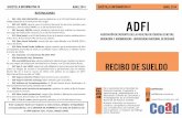 Recibo de sueldo - Coad ADFI 4.pdf · tes con cargos de Dedicación Semiexclusiva o Simple, es el 2% del Salario Bruto. • 331 Seg. O. Ley 13003: seguro de vida obligatorio para