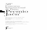 Concurso de Piano Premio Jaénpremiopiano.dipujaen.es/.../2016/Cuaderno_2016_Premio_58_v2.pdf · zález, Rafael Quero, Joaquín Reyes, Perfecto García Chornet, Enrique Pérez de